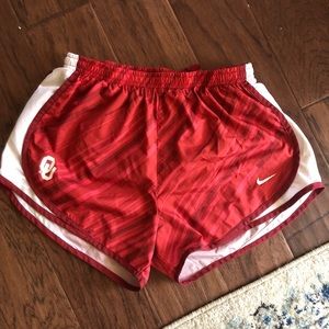 University of Oklahoma Women’s Nike dri fit shorts